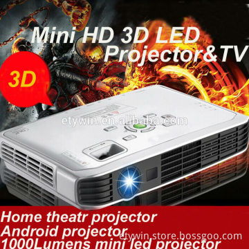 Mini bluetooth projectorof 3D projector built-in TV full hd 3d led projector for mini projector smart and DLP portable